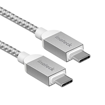 Inateck USB C to USB C Gen 2 Type C Cable with E-marker Chip and USB PD 60W Fast Charge for New MacBook, Nintendo Switch, Samsung Galaxy S8, Nexus 5X/6P, Pixel and More, 3.3 ft, Silver(CC1001)