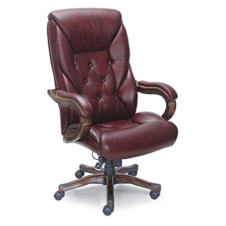 Traditional Oxblood Faux Leather Standard Executive Chair - Kingston Collection