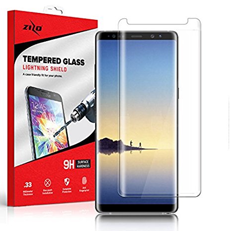 Samsung Galaxy Note 8 Screen Protector, ZIZO [Edge to Edge] Tempered Glass to [Fully Cover] w/ [9H Hardness] Bubble Free [Anti-Scratch] Note 8