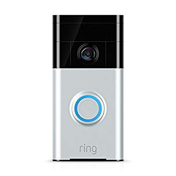 Ring Wi-Fi Enabled Video Doorbell in Satin Nickel with Echo Dot 3rd Gen (Charcoal Gray)