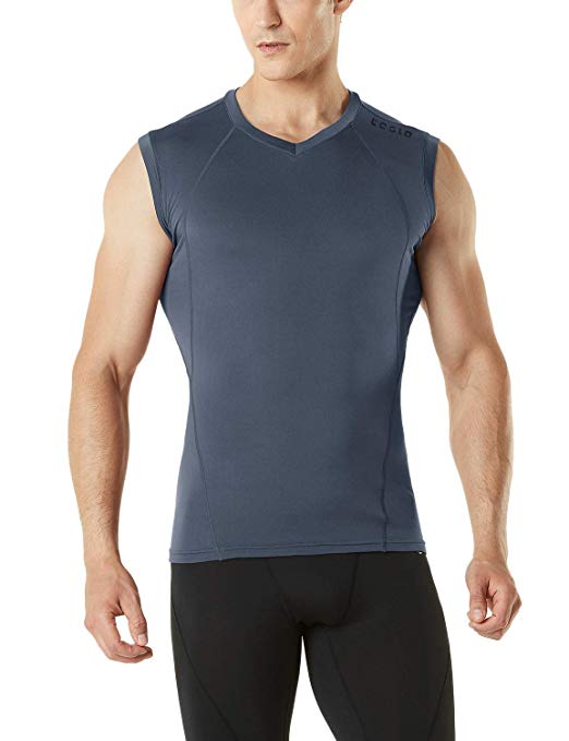 Tesla Men's Thermal Wintergear Compression Baselayer V Neck Sleeveless YUV35/V35