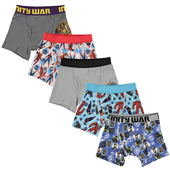 Marvel Boys' Superhero 5 Pack Boxer Brief