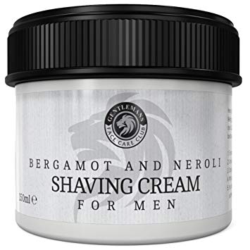 Shaving Cream - Luxury Shave Cream From Gentlemans Face Care Club - Large 90 Day Supply 150ml Pot + 100% Money Back Guarantee (Bergamot & Neroli)