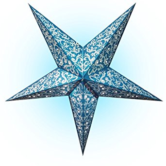 Happy Sales HSSL-FFRTRQ, Game of Thorns Paper Star Lantern Blue