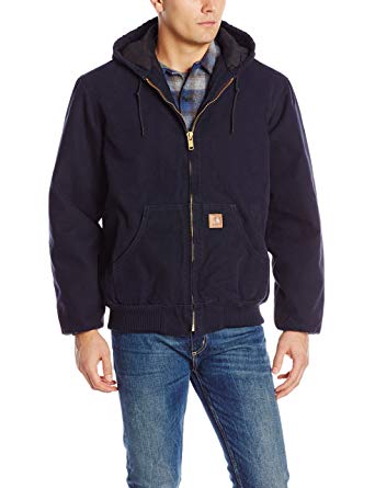 Carhartt Men's Big & Tall Quilted Flannel-Lined Sandstone Active Jacket J130