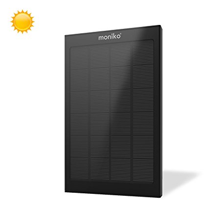 Solar Power Bank 25000mAh Portable Phone Chargers High Capacity External Battery Pack moniko with LED Light Dual USB Ports Fast Charger Backup Outdoor Camping for iPhone Android Mobile (Black)