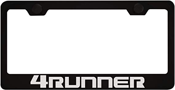 Toyota 4Runner Black License Plate Frame with Caps