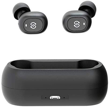 True Wireless Earbuds Bluetooth 5.0 in-Ear Stereo Bluetooth Headphones with Microphone Wireless Earphones 15 Hours Playtime, Hands-Free Calls, One-Step Pairing