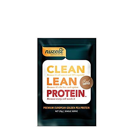 Nuzest Clean Lean Protein - Premium Pea Protein Powder, Plant-Based, Vegan, Dairy Free, Gluten Free, GMO Free, Naturally Sweetened, Real Coffee, Sample Size