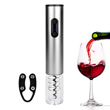 ieGeek Electric Wine Bottle Opener Battery Operated Corkscrew with Foil Cutter, Automatic Cordless Wine Opener Foil Remover Set, Easy to Use, for Wine Lovers/Party/Birthday/Christmas/Anniversaries