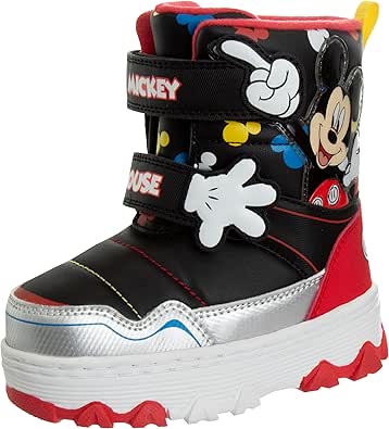 Disney Mickey Mouse Toy Story Cars Snow Boots - Kids Water Resistant Winter Boots (Toddler/Little Kid)