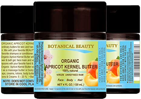 ORGANIC APRICOT KERNEL OIL BUTTER Australian. 100% Natural/VIRGIN/UNREFINED/RAW. 4 Fl.oz.- 120 ml. For Skin, Hair and Nail Care.