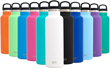 Simple Modern 20oz Vacuum Insulated Stainless Steel Water Bottle - Ascent Narrow Mouth Thermos Travel Mug - Double Walled Flask - Powder Coated Hydro Canteen