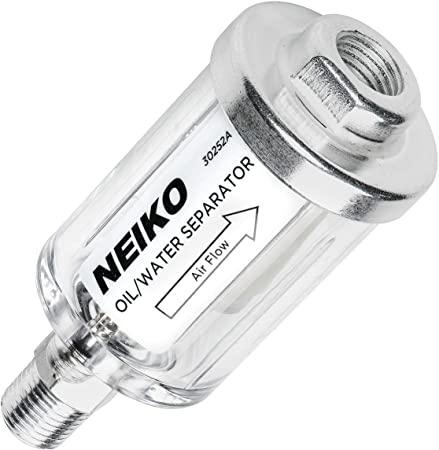 Neiko 30252A Water and Oil Separator for Air HVLP Spray Gun 1/4-Inch NPT
