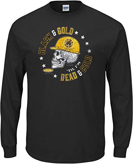 Smack Apparel Iowa Football Fans. Black and Gold 'Til I'm Dead and Cold. Black T Shirt (Sm-5X)