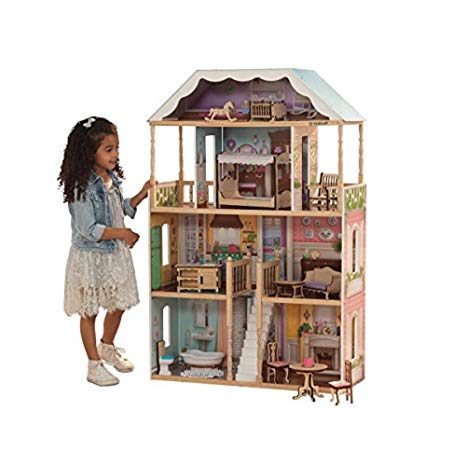 KidKraft Charlotte Dollhouse with EZ Kraft Assembly Children, Multicolor