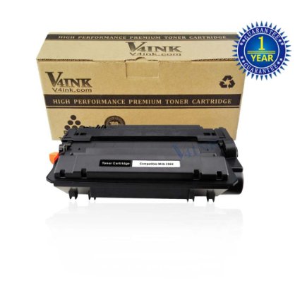 V4INK ® Compatible CE255X 55X Toner Cartridge high yield of 12,500 pages for HP LaserJet P3015 P3015dn P3015n P3015x P3015d P3010 Printer,1Pack