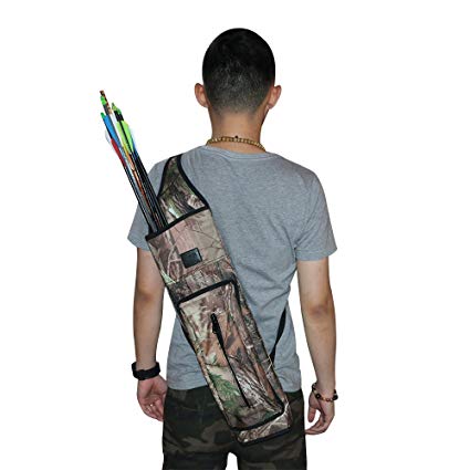 Huntingdoor Archery Arrows Quiver Hunting Target Back Canvas Quiver Black Camo Available