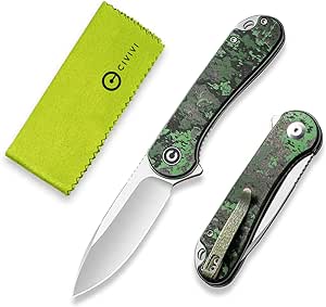 CIVIVI Elementum Pocket Folding Knife, Special Limited Edition with 2.96" CPM S35VN Blade Jungle Wear Fat Carbon Fiber Handle, Good for EDC Outdoor C907A-6