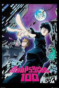 Mob Psycho 100 - Anime/Manga TV Show Poster (Reigen & Shigeo/City) (Size: 24 inches x 36 inches)