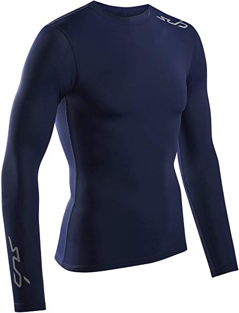 Sub Sports Mens Long Sleeve Compression Top Base Layer Crew Neck - Dual Range