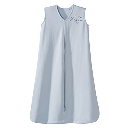 HALO SleepSack 100% Cotton Wearable Blanket, Baby Blue, Large