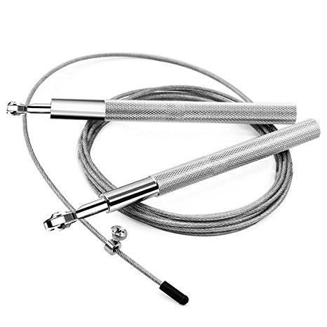 SuBleer Speed Jump Rope - Blazing Fast Rope for Endurance training for Boxing, Martial Arts or Just Staying Fit - Fully Adjustable to Fit Men, Women and Children