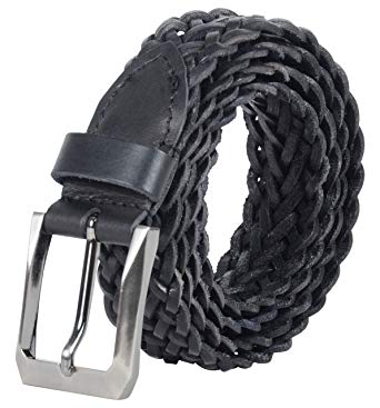 Leather Architect Men's Real Leather Braided Belt