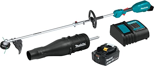 Makita XUX02SM1X3 18V LXT® Lithium-Ion Brushless Cordless Couple Shaft Power Head Kit w/ 13" String Trimmer & Blower Attachments (4.0Ah)