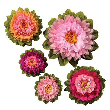 Luna Bazaar Large Tissue Paper Flowers (Multiple Sizes, Signature Pinks, Set of 5)