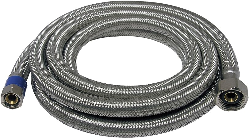 LASCO 10-0197 Braided Stainless Steel Supply Line with 3/8-Inch Compression and 1/2-Inch Female Iron Pipe