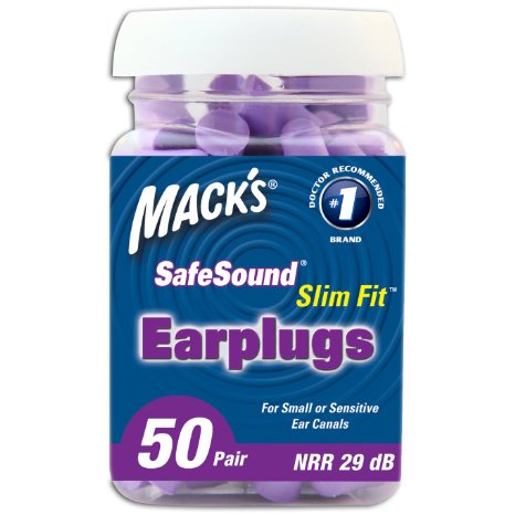 Macks Ear Care Slim Fit Soft Foam Earplugs 50 Pair