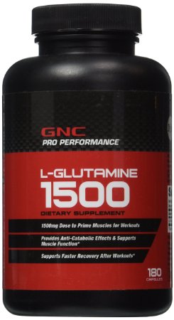 GNC Pro Performance L-Glutamine 1500 180 Capsules