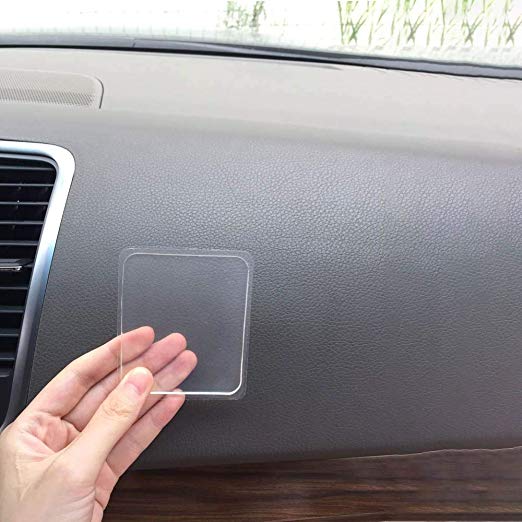 5 pc Super Sticky Silicone Gel Pads/Sticker Clear Anti-Slip Gel Pads Auto Gel Holders,Multipurpose Transparent Gripping Pads for Car & Home–Ultra-Durable & Washable Design – Easy to Apply