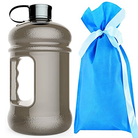 High-Capacity New Wave Enviro Eastar Resin Sports Water Bottles(2.2 Liter) (Black) ¡­…