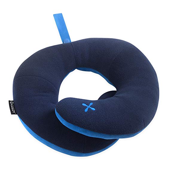 BCOZZY Chin Supporting Travel PillowSupports the Head, Neck and Chin in in Any Sitting Position. A Patented Product. Adult Size, NAVY