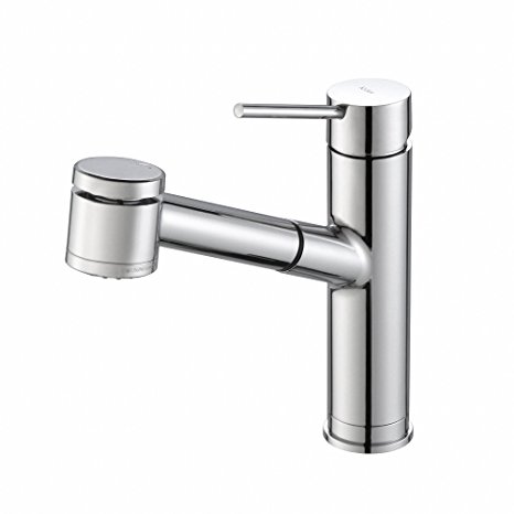 Kraus KPF-2610CH Modern Mateo Single Lever Pull Out Kitchen Faucet, Chrome