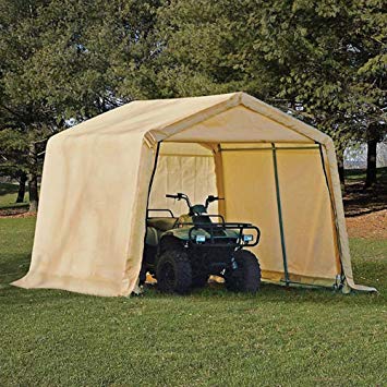 ShelterLogic Shed and Storage Series Shed-In-A-Box, Tan, 10 x 10 x 8-Feet