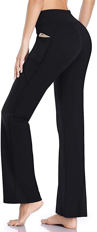 Litthing Bootcut Yoga Pants for Women High Waist Tummy Control Hidden Pocket