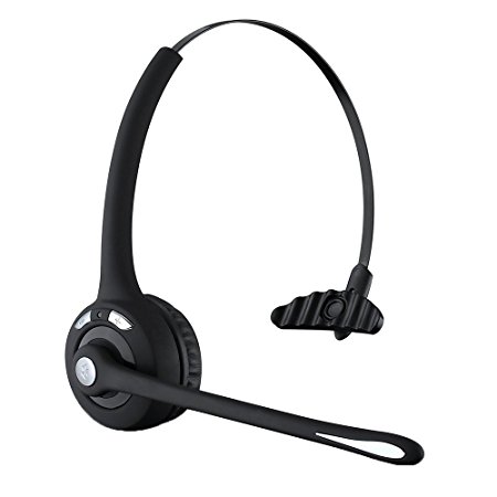Maxesla Bluetooth Headset with Microphone Stereo Noise Cancelling Over-the-Head Wireless Headphones Multipoint Hands Free for for Drivers, Telephone operators, Office Universal and More
