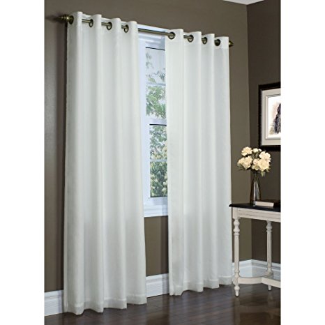 Commonwealth Thermavoile 84" Grommet Curtain Panel in Ivory