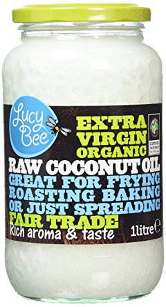 Lucy Bee Extra Virgin Organic Raw Fairtrade Coconut Oil 1 Litre (Pack of 2)