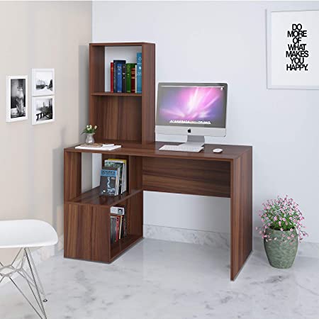 Klaxon Vienna Engineered Wood Study Table, Laptop, Computer Table Desk for Home & Office (Asian Walnut)