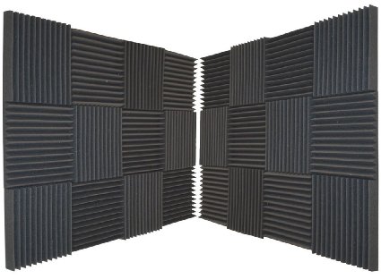 48 PACK Acoustic Wedge Soundproofing Wall Tiles 12 X 12 X 2 inch, Made in USA