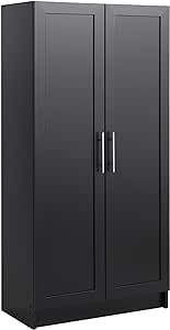 Prepac Elite Storage Cabinet, 16.75" D x 32" W x 65" H, Black