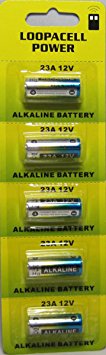 5 Loopacell A23 Replacement Batteries for Heath Zenith SL-6198-B Wireless Doorbell