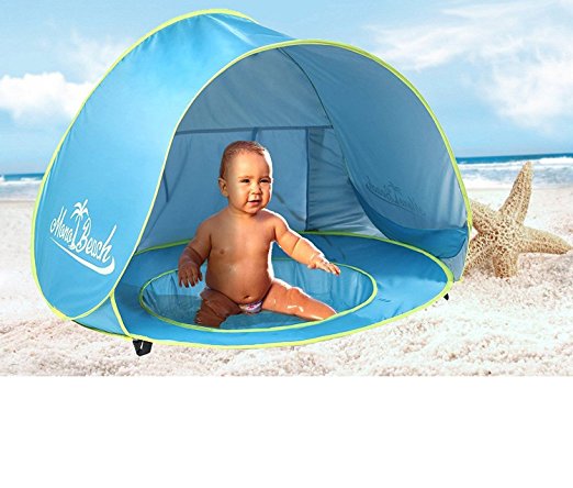 MonoBeach Baby Beach Tent Pop Up Portable Shade Pool UV Protection Sun Shelter for Infant