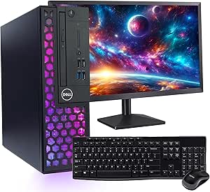 Dell OptiPlex RGB 3060 Desktop Computer Windows 11 Pro Hexa Core i5-8500 3.0Ghz 32GB DDR4 1TB M.2 NVMe AX200 Built-in WiFi Small Form Factor PC (Renewed) (RGB Honeycomb 3060)