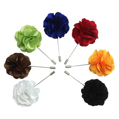 WRISTCHIE® Men's Lapel Pin Flower Handmade Boutonniere Pin for Suit (Pack of 7)
