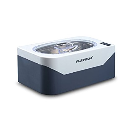 Floureon 400ml Ultrasonic Cleaner Professional Jewelry Cleaner Machine One-Click Operation 3-Minutes Auto Timer Polishing Jewelry Rings Necklace Eyeglass Watches Razors Denture Coins Parts(40KHz, 35W)